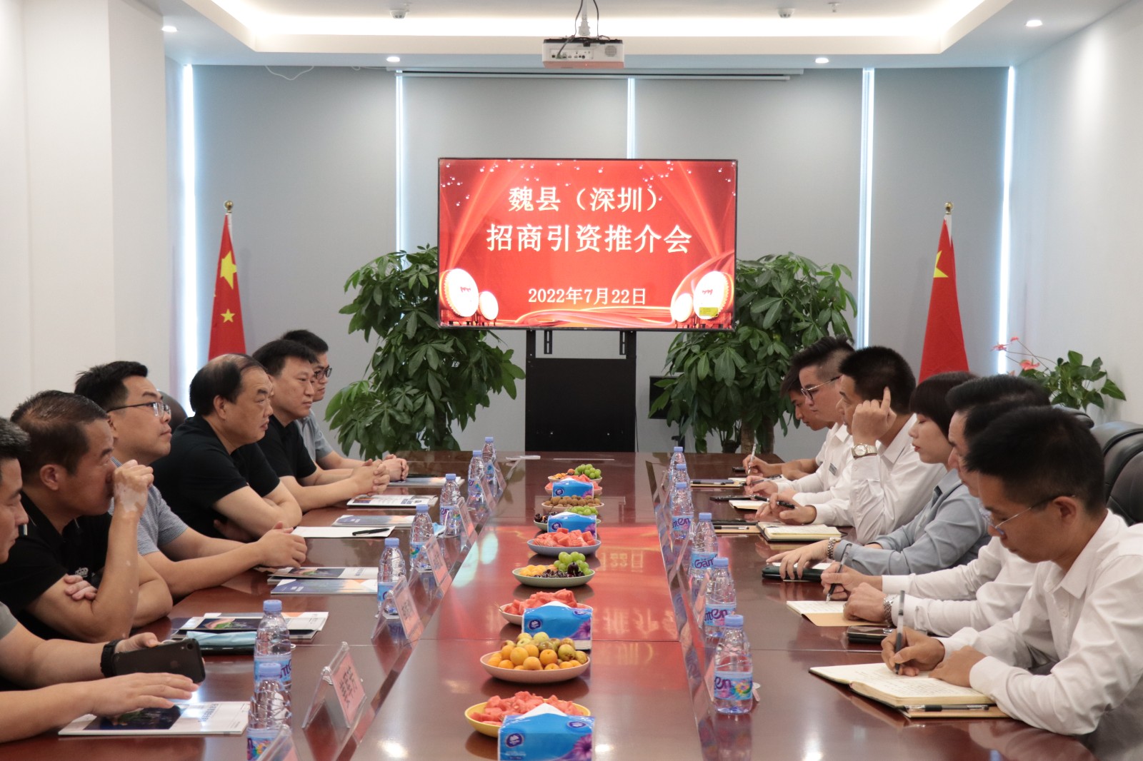 热烈欢迎邯郸魏县一行领导莅临安博体育中国有限公司科技参观考察